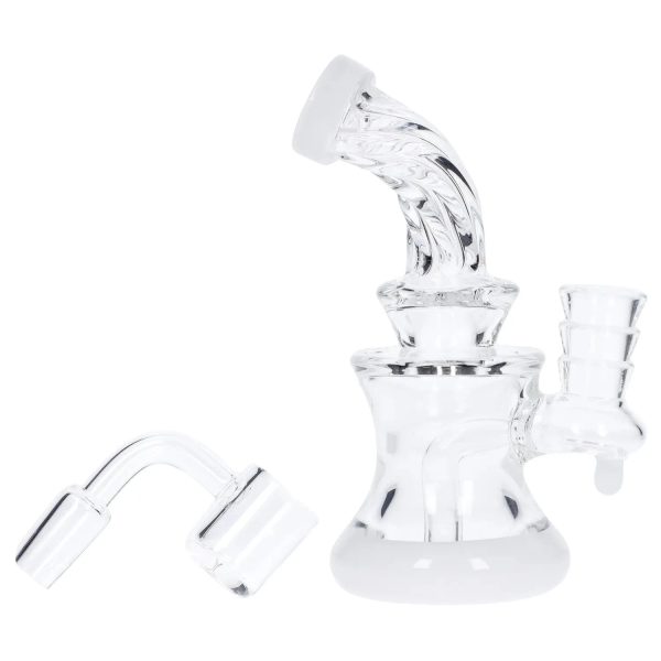 Twisted Neck Dab Rig with Showerhead Perc - 5 in Online Sale - Image 2
