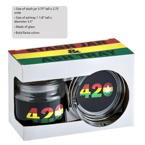 Ashtray set with Stash jar - 420 DESIGN For Cheap - Image 3