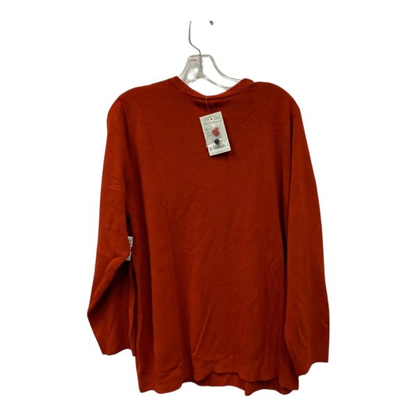 Sweater Cardigan By Croft And Barrow In Orange, Size:1X Online Hot Sale - Image 2
