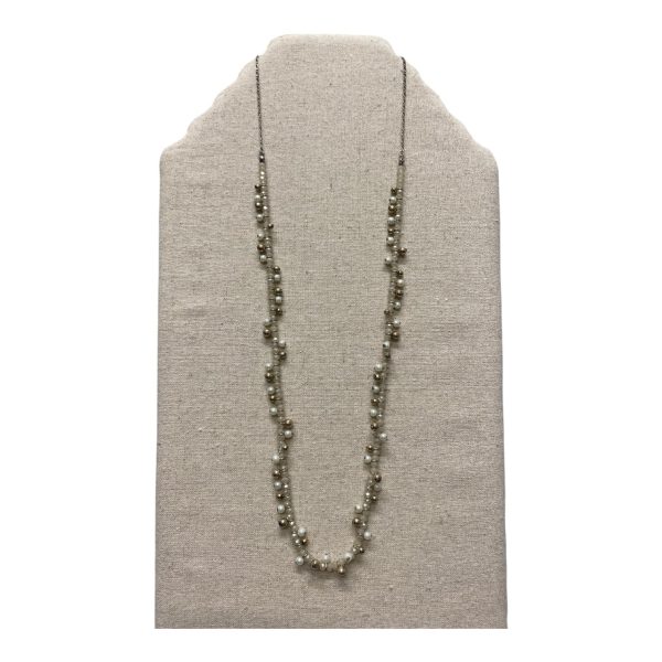 Necklace Other By Loft In Gold & White Sale
