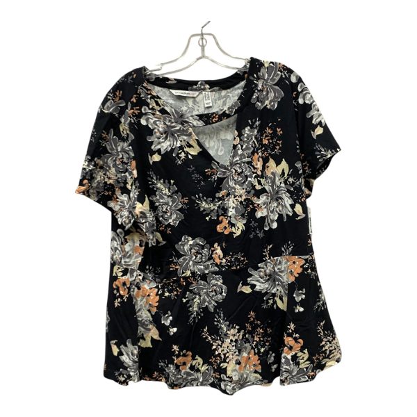 Top Ss Basic By Isaac Mizrahi Live Qvc In Black & Cream, Size:1X Sale