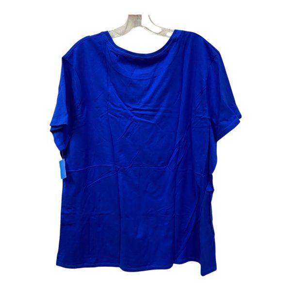 Top Ss Basic By Just My Size In Blue, Size:3X on Sale - Image 2