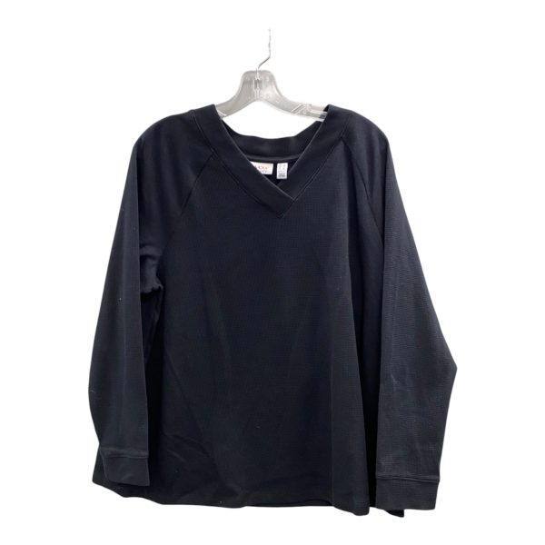 Top Ls By Denim And Company In Black, Size:L Sale