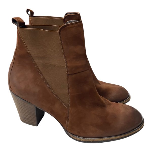 Boots Ankle Heels By Paul Green In Brown, Size:6.5 For Cheap - Image 2