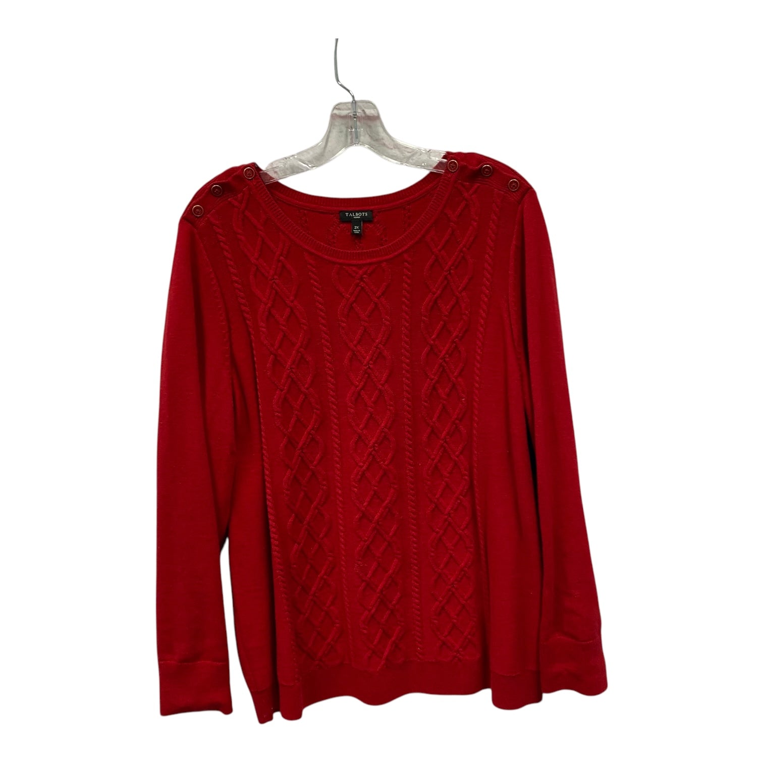 Sweater By Talbots In Red, Size:2X Fashion