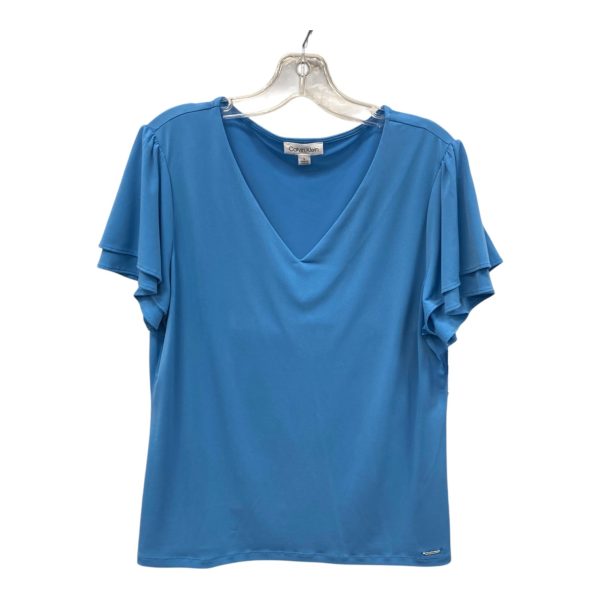 Top Ss By Calvin Klein In Blue, Size:L Sale