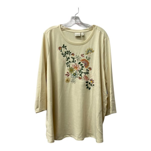 Top Ls By Logo In Cream, Size:3X Supply