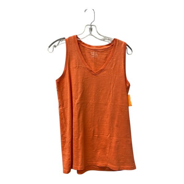 Top Sleeveless Basic By Time And Tru In Orange, Size:S Cheap