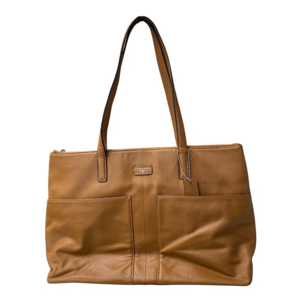 TOTE LEATHER by TAHARI BY ARTHUR LEVINE In BROWN, Size: LARGE Online Hot Sale