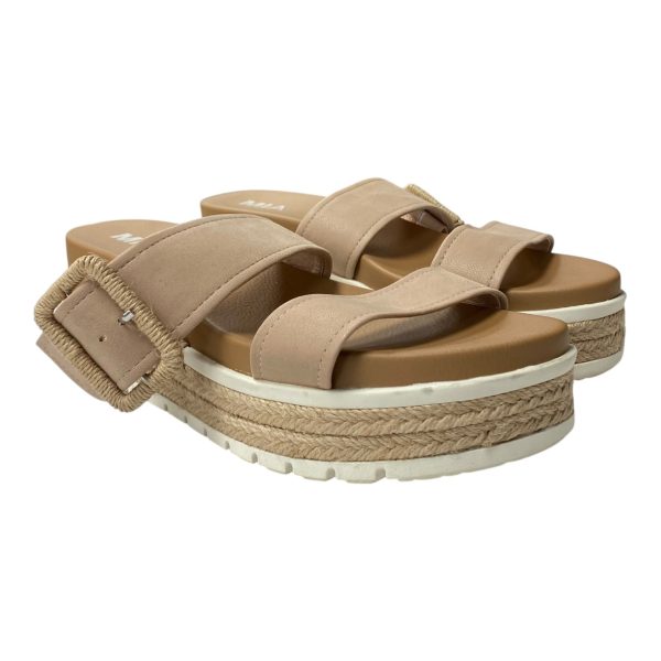 SANDALS HEELS PLATFORM by MIA In TAN, Size: 9 Online now