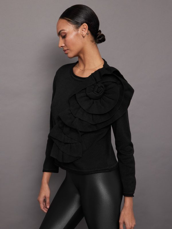 Nomia Rosette Top - Black Discount - Image 4